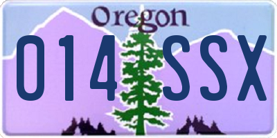 OR license plate 014SSX