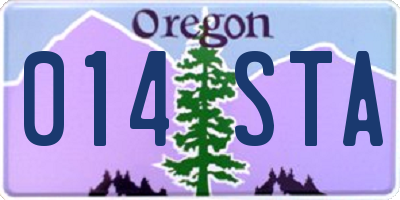 OR license plate 014STA