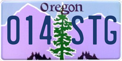 OR license plate 014STG