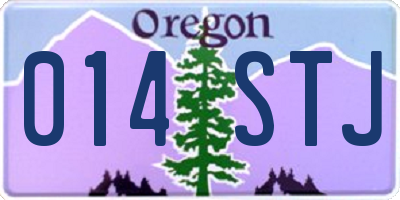 OR license plate 014STJ