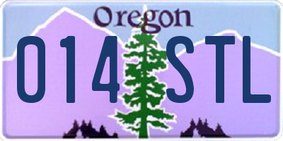 OR license plate 014STL