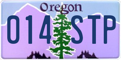 OR license plate 014STP