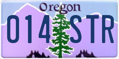 OR license plate 014STR