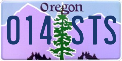 OR license plate 014STS