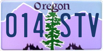 OR license plate 014STV