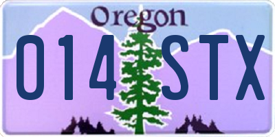 OR license plate 014STX