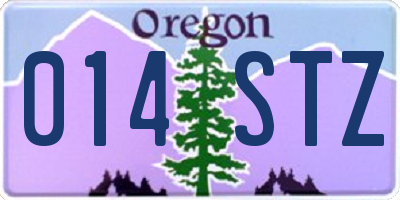 OR license plate 014STZ