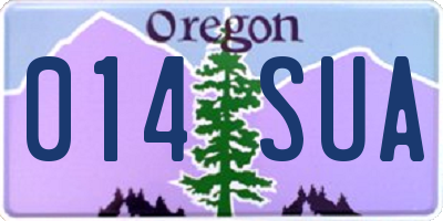 OR license plate 014SUA