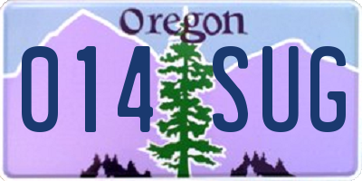 OR license plate 014SUG