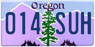 OR license plate 014SUH