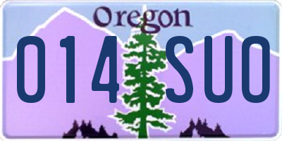 OR license plate 014SUO