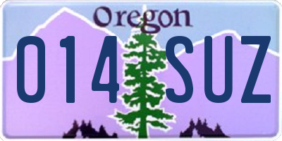 OR license plate 014SUZ