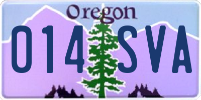 OR license plate 014SVA