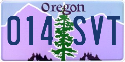 OR license plate 014SVT
