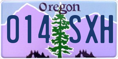 OR license plate 014SXH