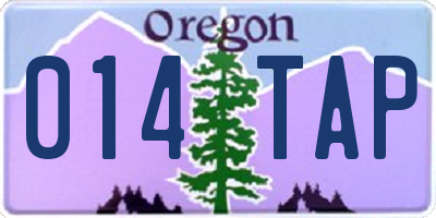 OR license plate 014TAP