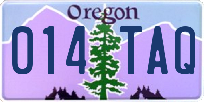 OR license plate 014TAQ