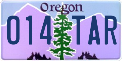 OR license plate 014TAR