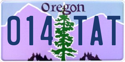 OR license plate 014TAT