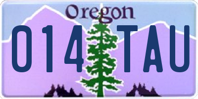 OR license plate 014TAU