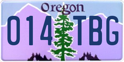 OR license plate 014TBG