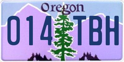 OR license plate 014TBH