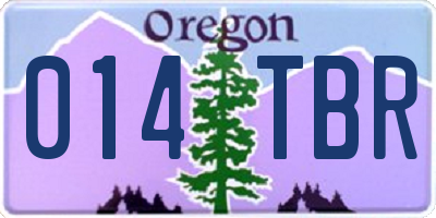 OR license plate 014TBR