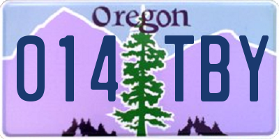 OR license plate 014TBY