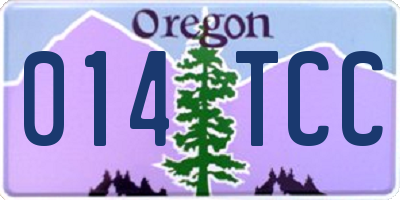 OR license plate 014TCC