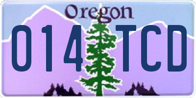 OR license plate 014TCD