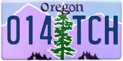 OR license plate 014TCH