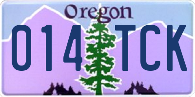 OR license plate 014TCK