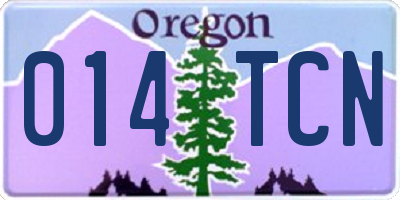OR license plate 014TCN
