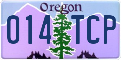 OR license plate 014TCP