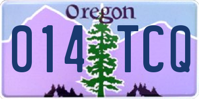 OR license plate 014TCQ