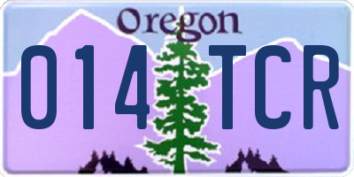 OR license plate 014TCR