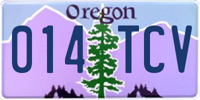 OR license plate 014TCV
