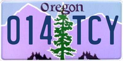 OR license plate 014TCY