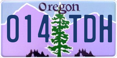 OR license plate 014TDH
