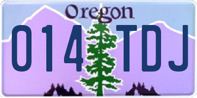 OR license plate 014TDJ