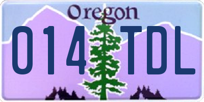 OR license plate 014TDL