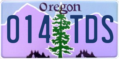 OR license plate 014TDS
