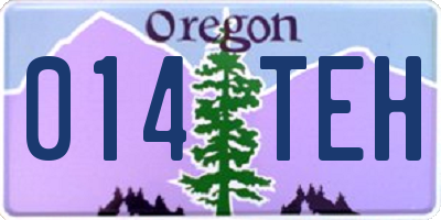 OR license plate 014TEH