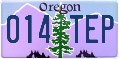 OR license plate 014TEP