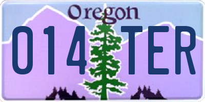 OR license plate 014TER