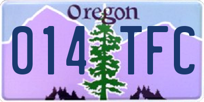 OR license plate 014TFC