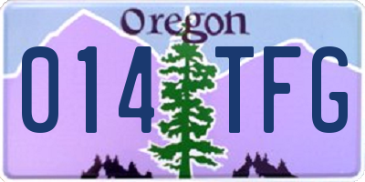 OR license plate 014TFG