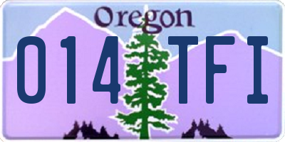 OR license plate 014TFI