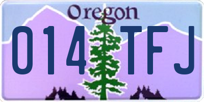 OR license plate 014TFJ