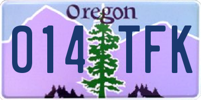 OR license plate 014TFK